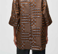 Joseph Ribkoff - Geometric Jacquard Cocoon Coat Jacket