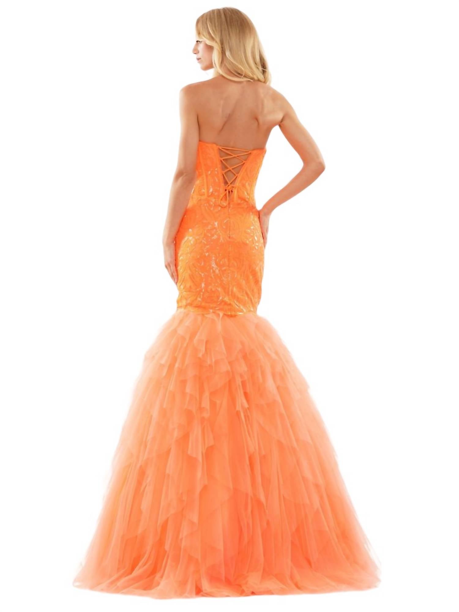 Colors Dress - SEQUIN BUSTIER PROM GOWN