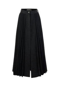 Exquise - Florence Mixed Material Denim Skirt