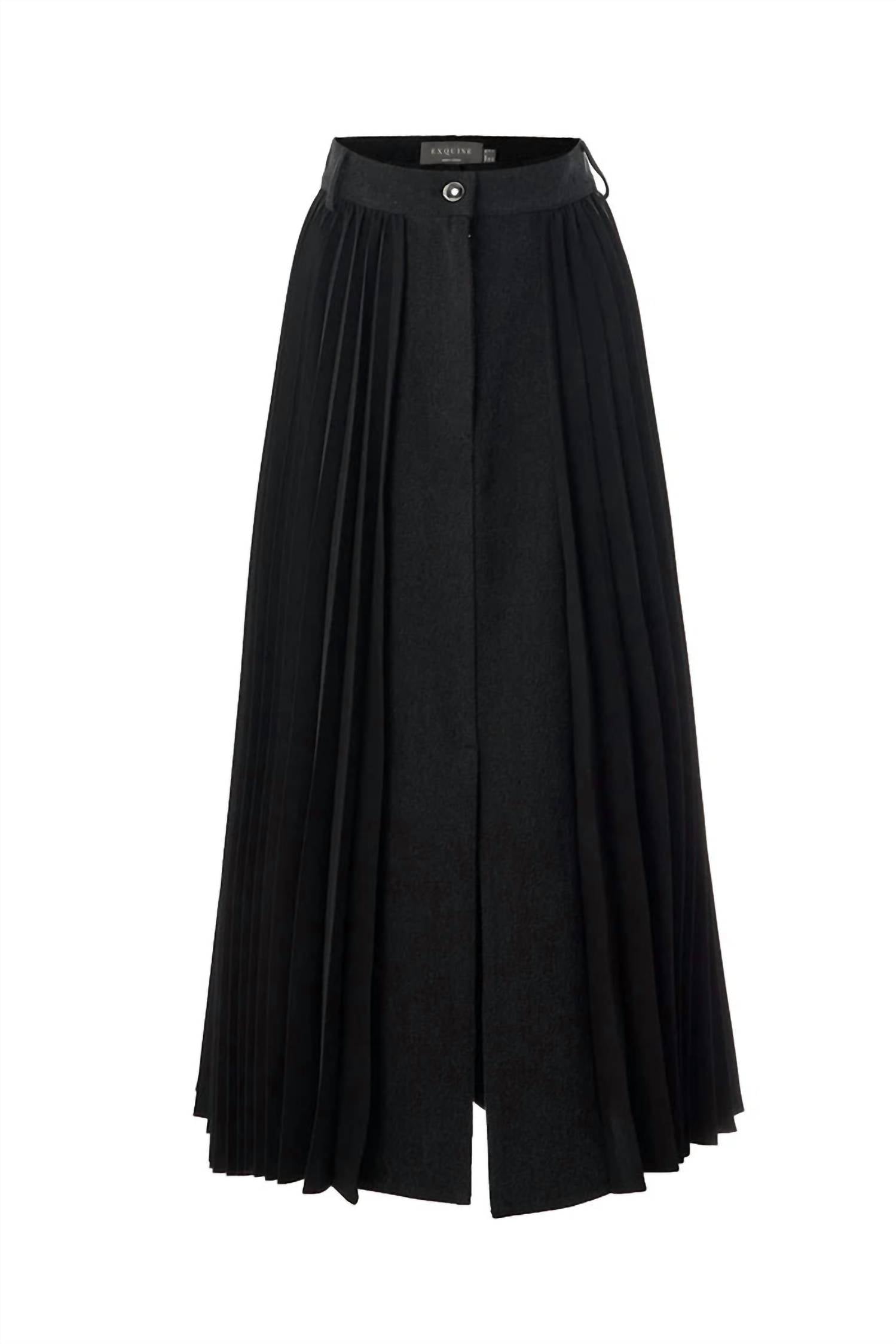 Exquise - Florence Mixed Material Denim Skirt