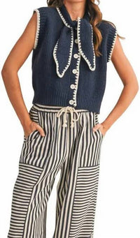 &Merci - Tie Neck Sweater Vest