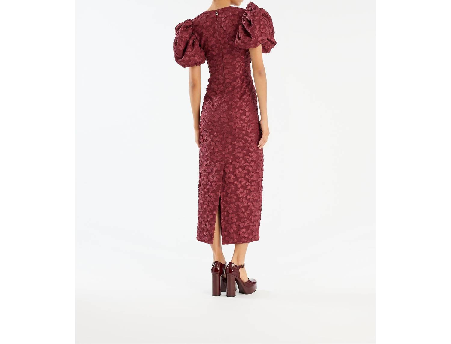 Rotate - Jacquard Midi Puffy Dress