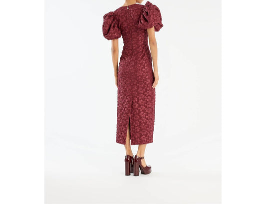 Rotate - Jacquard Midi Puffy Dress