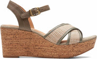 Clarks - Women's Elleri Plum Wedge Sandal