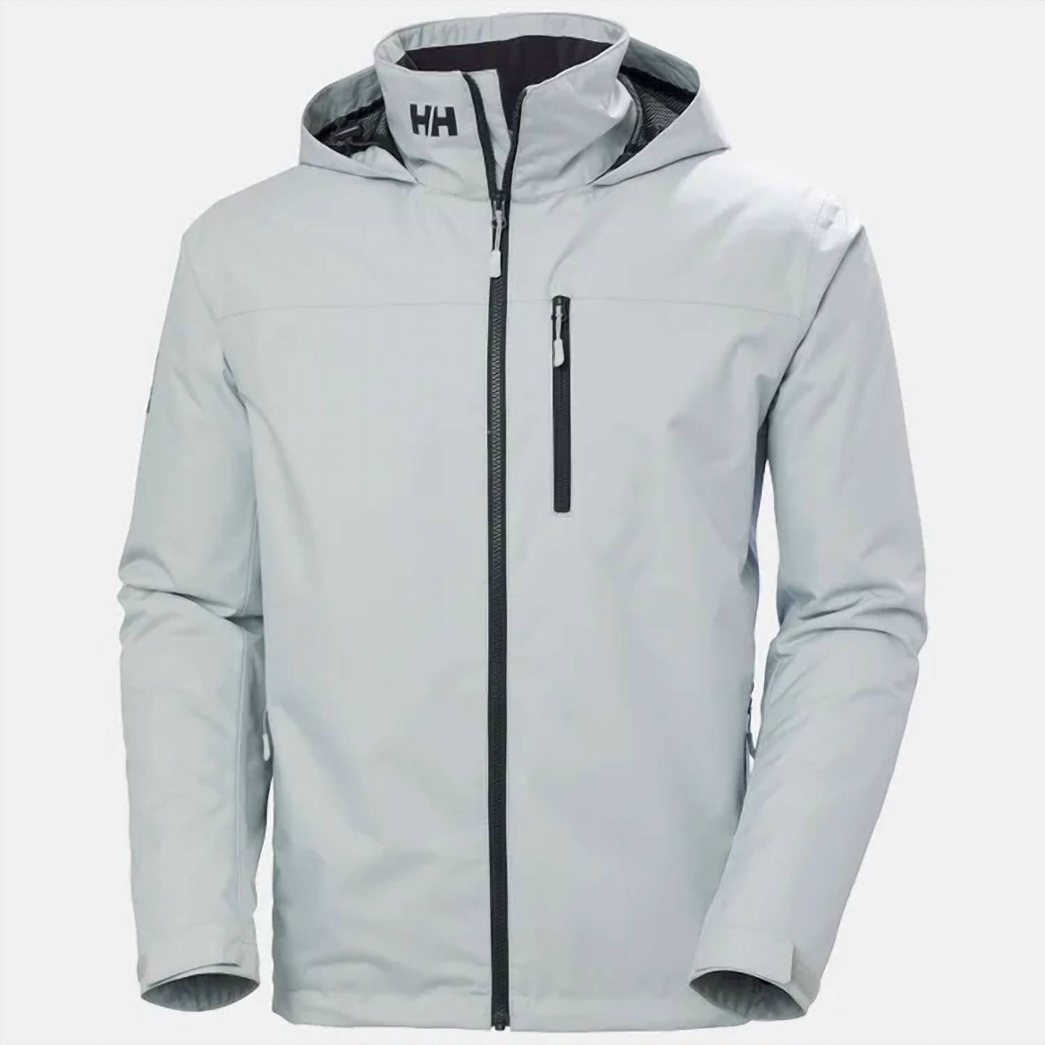 Helly Hansen Men's Crew Hooded Jacket in grey fog - men's jacket