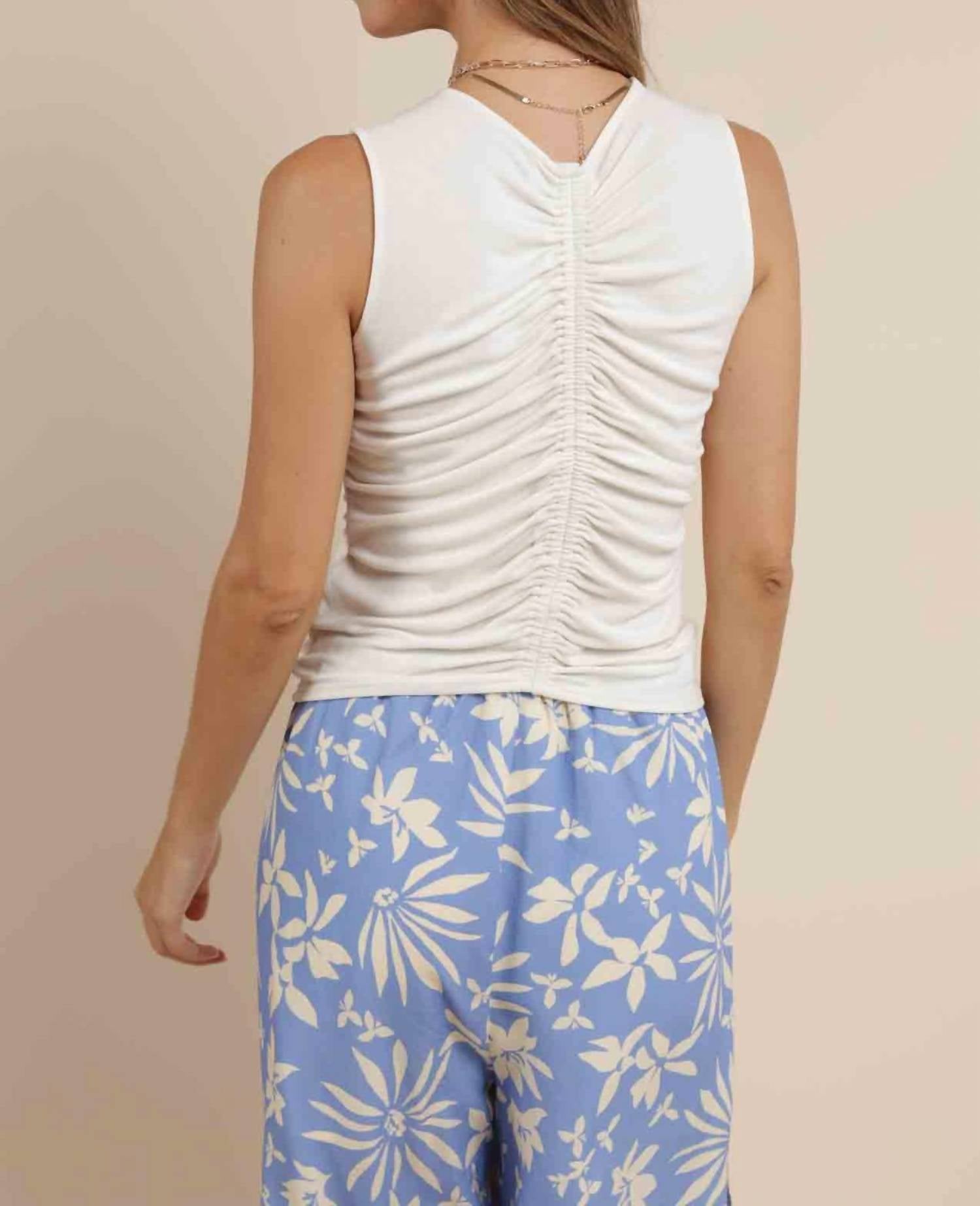 Sage The Label - Daylight Ruched Keyhole Tank
