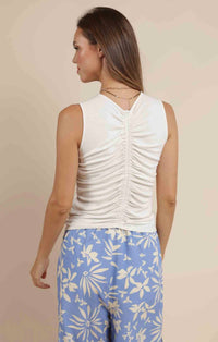 Sage The Label - Daylight Ruched Keyhole Tank
