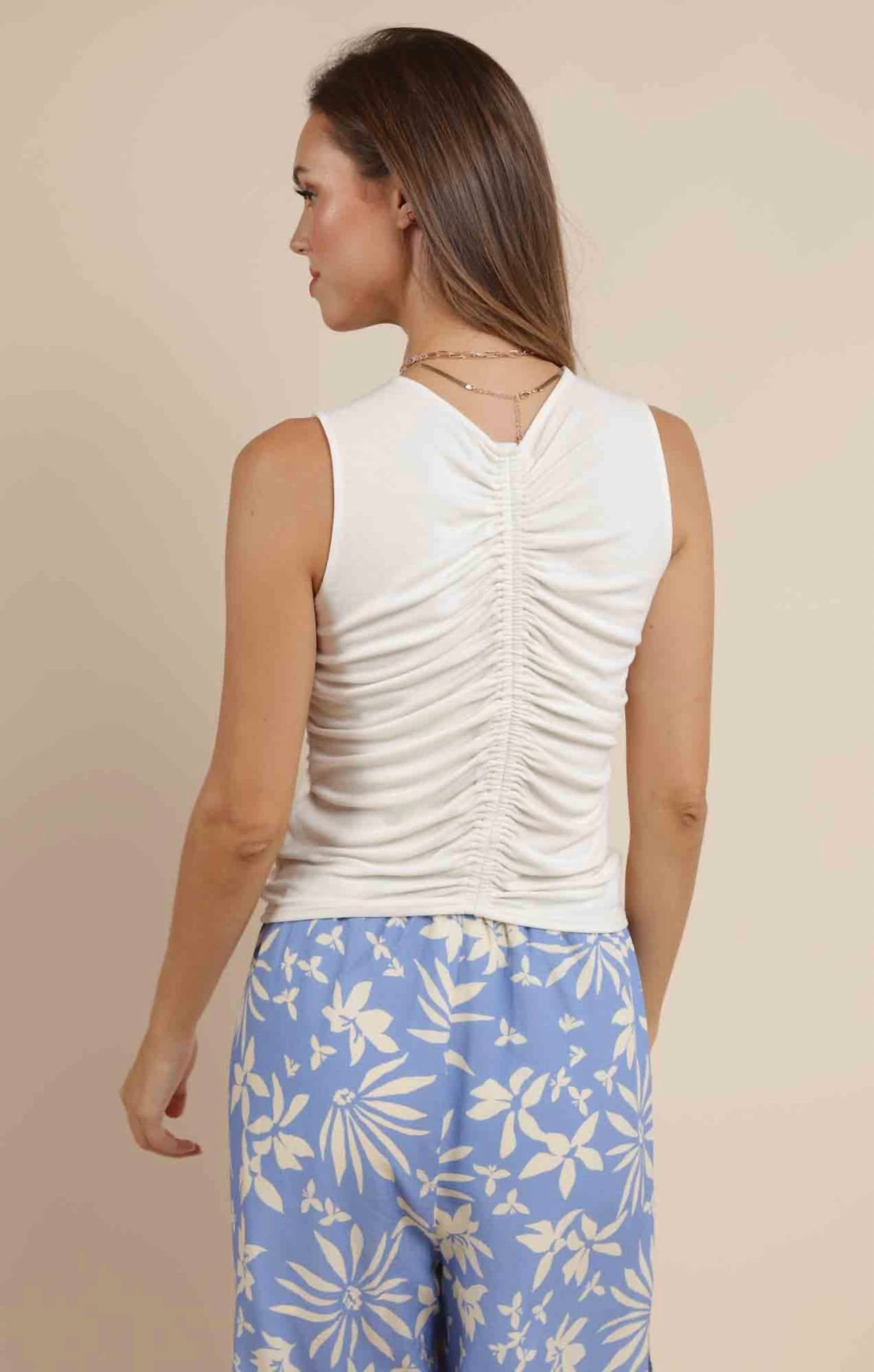 Sage The Label - Daylight Ruched Keyhole Tank