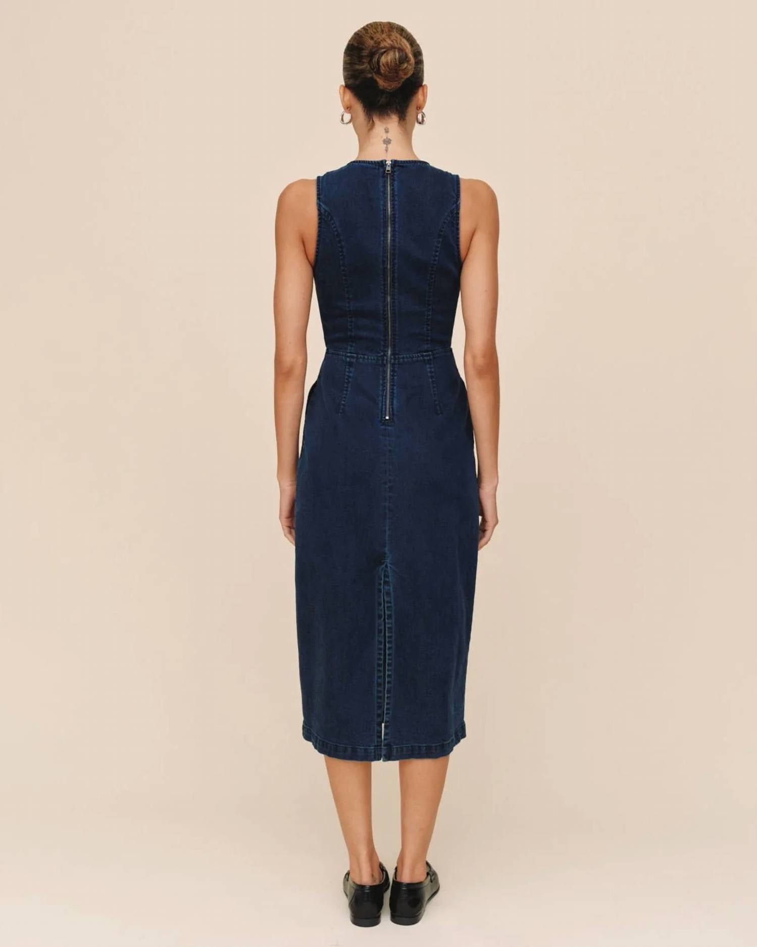 Bella Dahl - Zip Back Denim Midi Dress