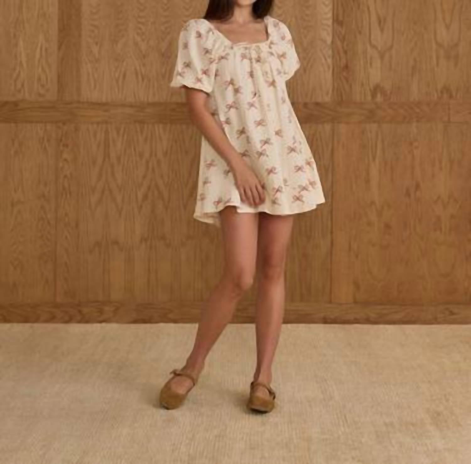 Rylee + Cru Sabrina Mini Dress in ruby bows - kids' dress