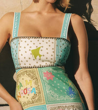 Palm Noosa Belle Dress in blue - women's dress - detail view