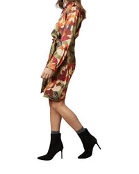 Janey Printed Satin Dress