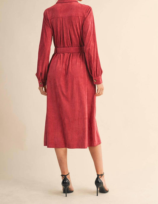 &Merci - Suede Shirt Dress