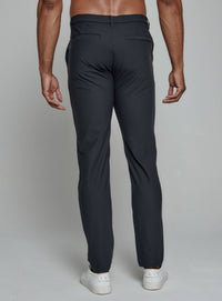 7Diamonds Infinity Athletic Chino Pant in charcoal - men's pants - detail view
