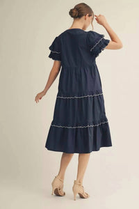 Jodifl I've Got It Midi Dress in blue - women's dress - detail view