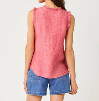 Lilly Pulitzer - KAVALLA SLEEVELESS RUFFLE TOP