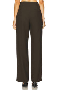 line and dot Marilla Trouser Pants in olive - women's pants - detail view