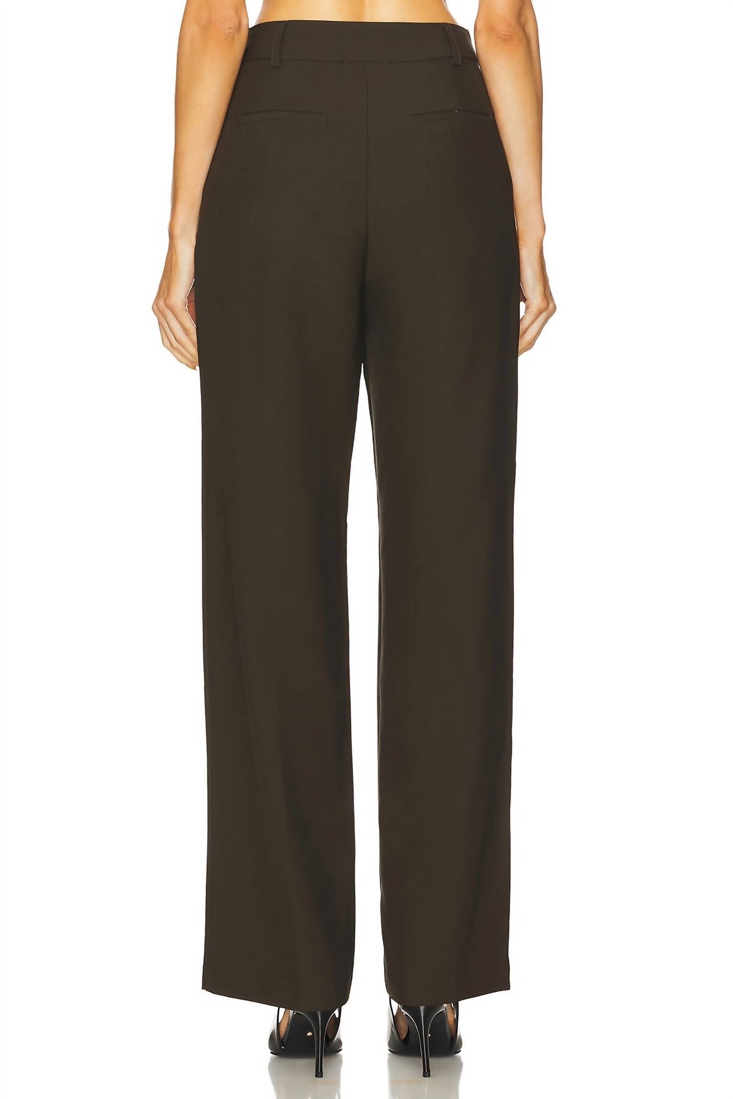 line and dot Marilla Trouser Pants in olive - women's pants - detail view