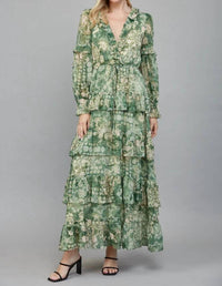 Fate - Lurex Tiered Midi Dress