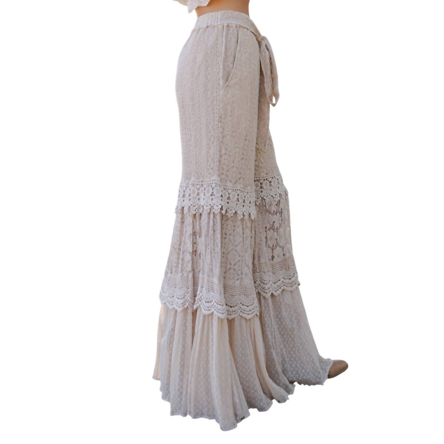 Young Threads - Women's Dream Cloud Wide-leg Lace Pants