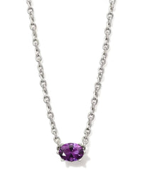 Kendra Scott Women's Cailin Rhodium Necklace in purple crystal - women's jewelry