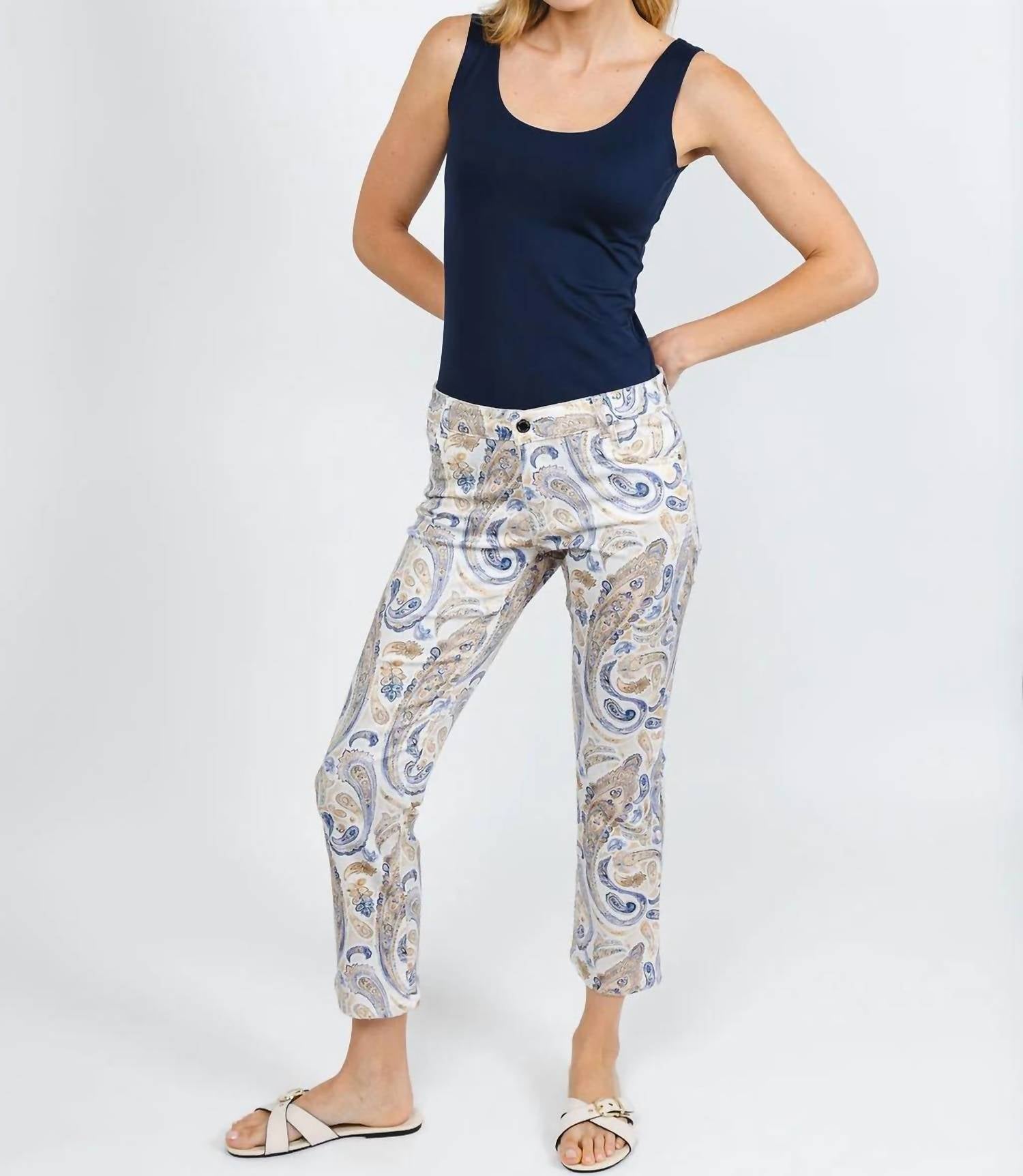 Wonderjeans - All-Over Print Ankle Jeans