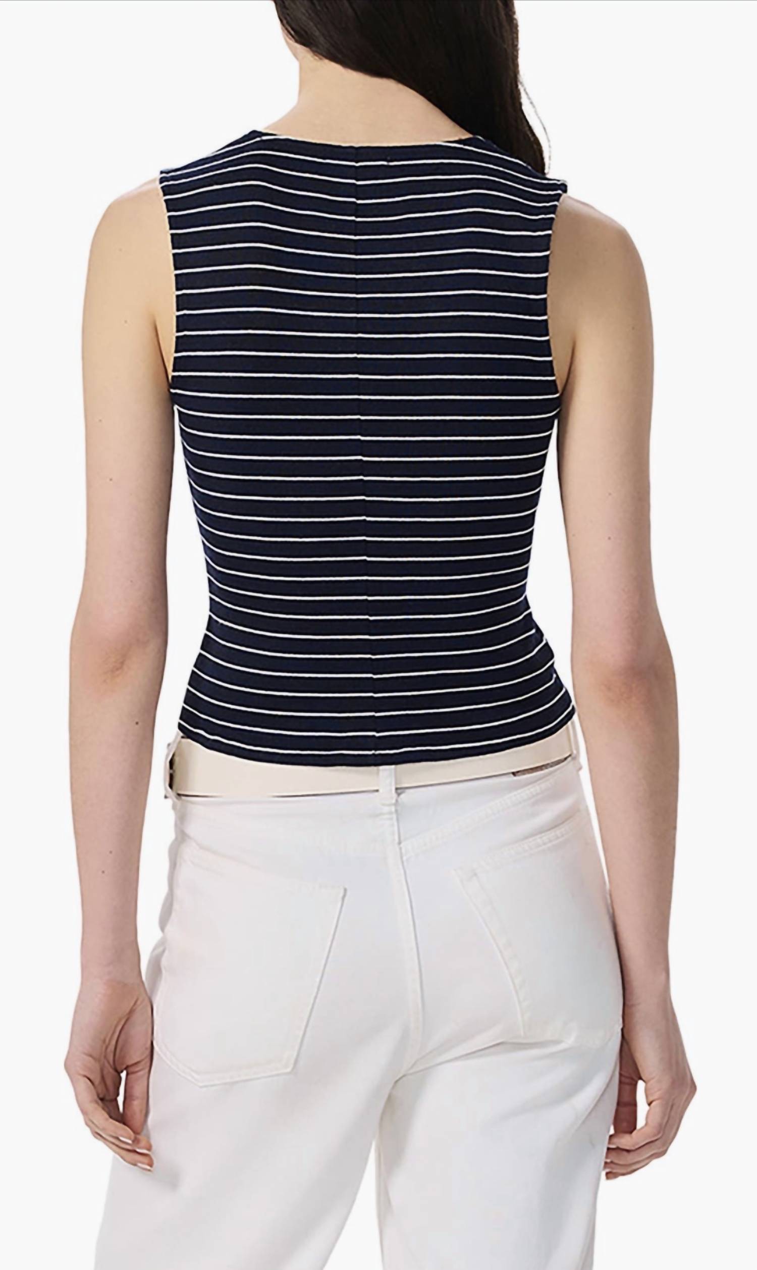 Rag & Bone - Striped Button Knit Blouse