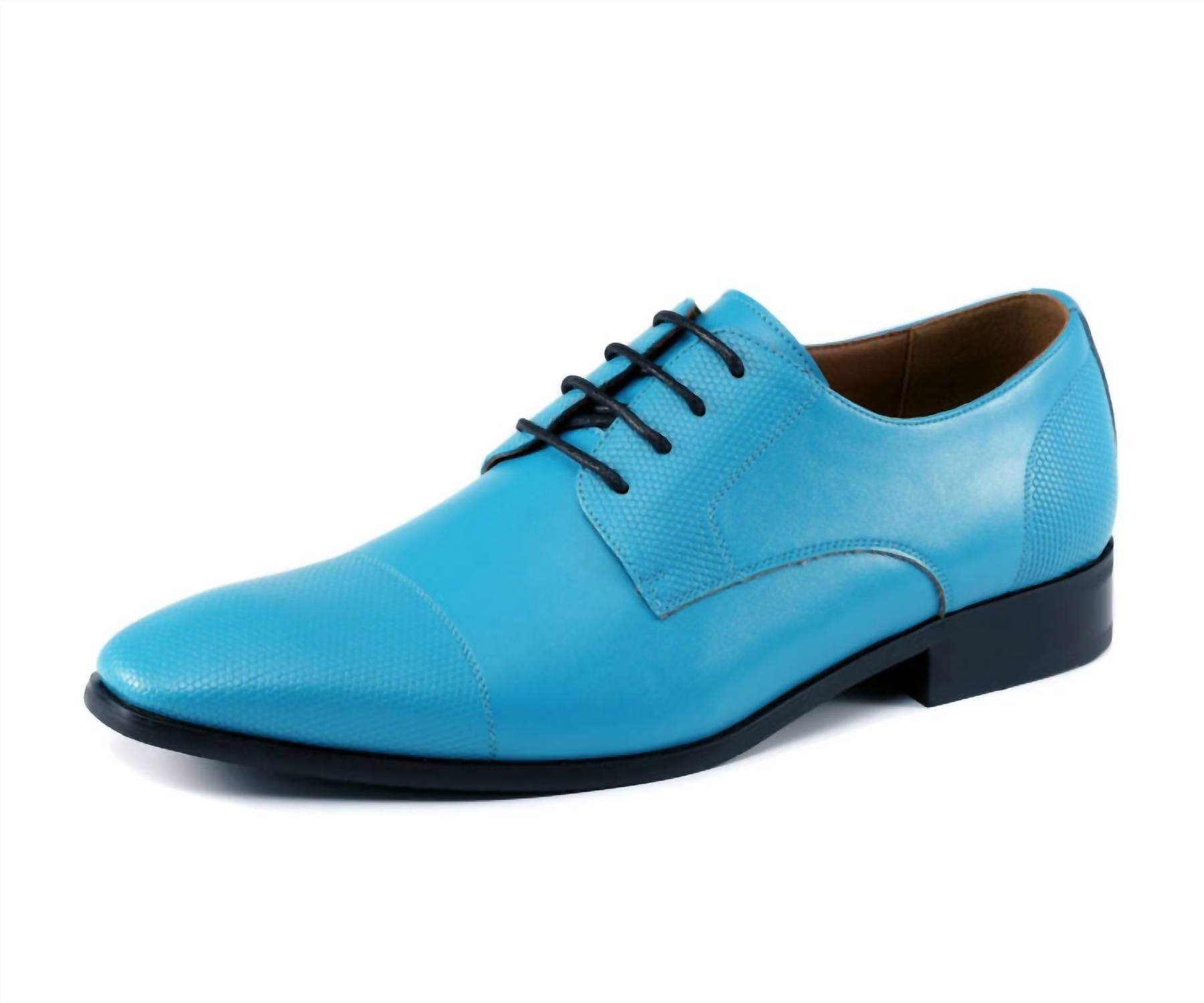 Amali Men's Russo Oxford Shoes in teal - men's shoe