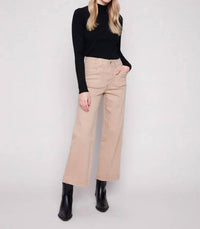 Charlie B - Ribbed Knit Mock Turtle Long Sleeve Top