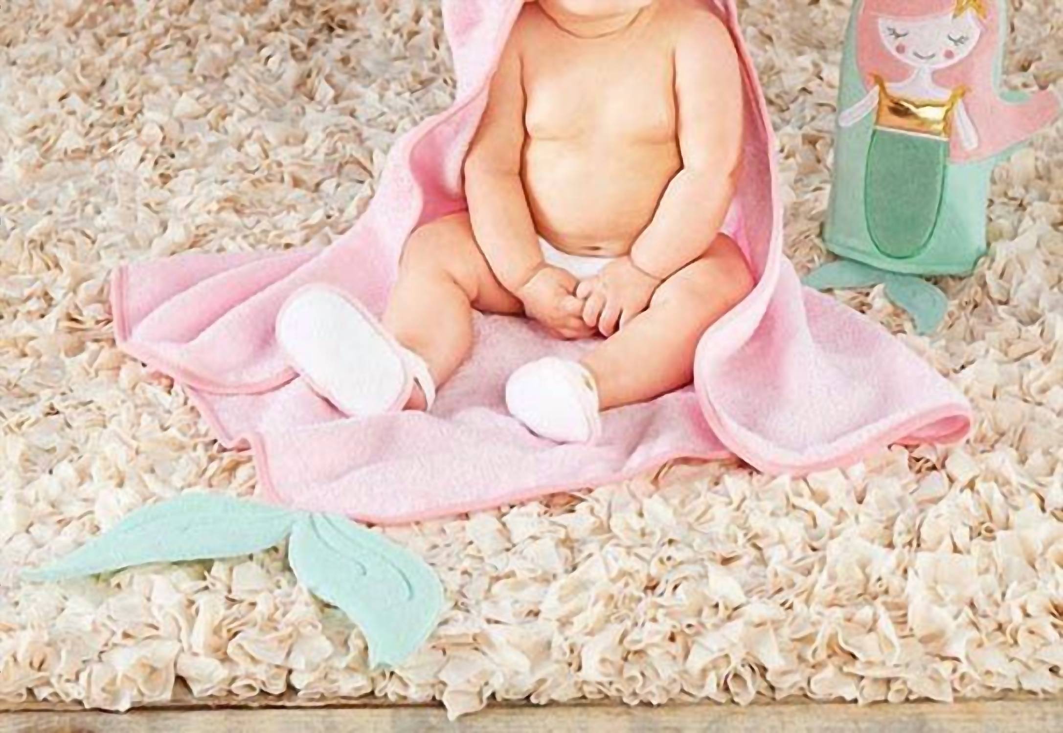 Baby Aspen - Girl's Simply Enchanted Mermaid 4 Piece Bathtime Gift Set
