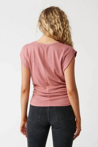 Michael Stars - Joni Crew Neck Power Shoulder Top
