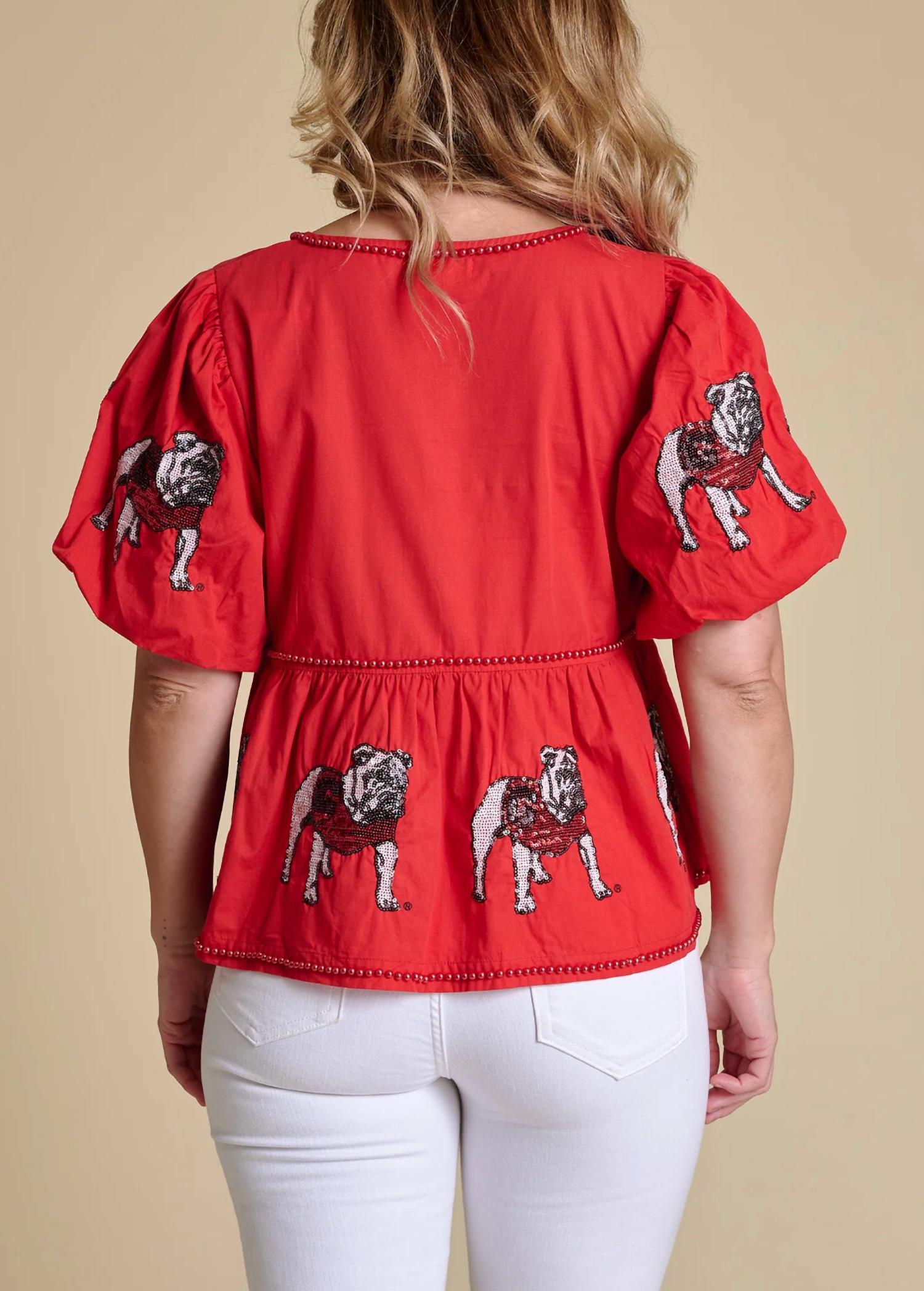 Stewart Simmons - The Puff Sleeve Peplum Top Georgia