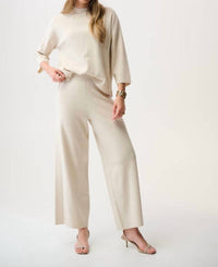Joseph Ribkoff High Waisted Belted Trousers in birch melange 1 - women's pants - alternate view