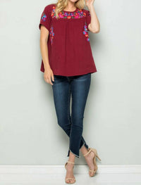 See And Be Seen - On The Border Embroidered Top
