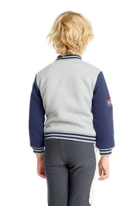 Chaser Boys Allan Bomber Jacket in navy heather grey - item - detail view