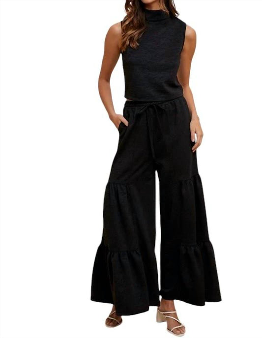 Anniewear - Two Piece Palazzo Pant Set