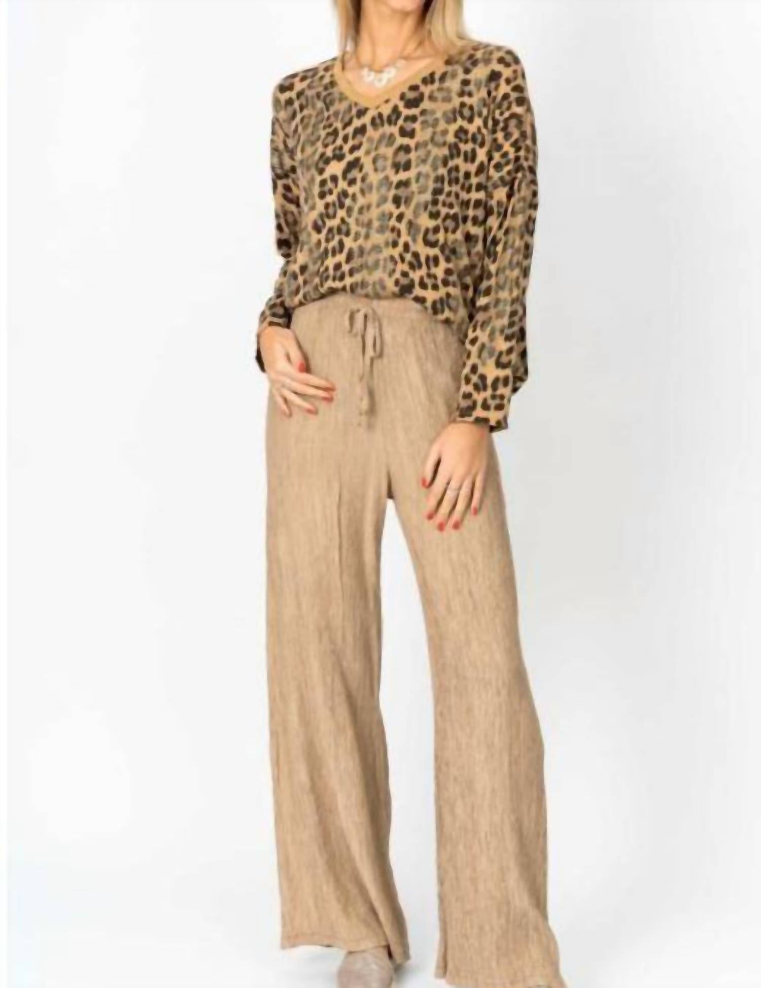 Look Mode Usa - Animal Print Glitter Sweater