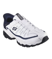 Skechers Men's After Burn Sneakers in white navy - men's sneaker