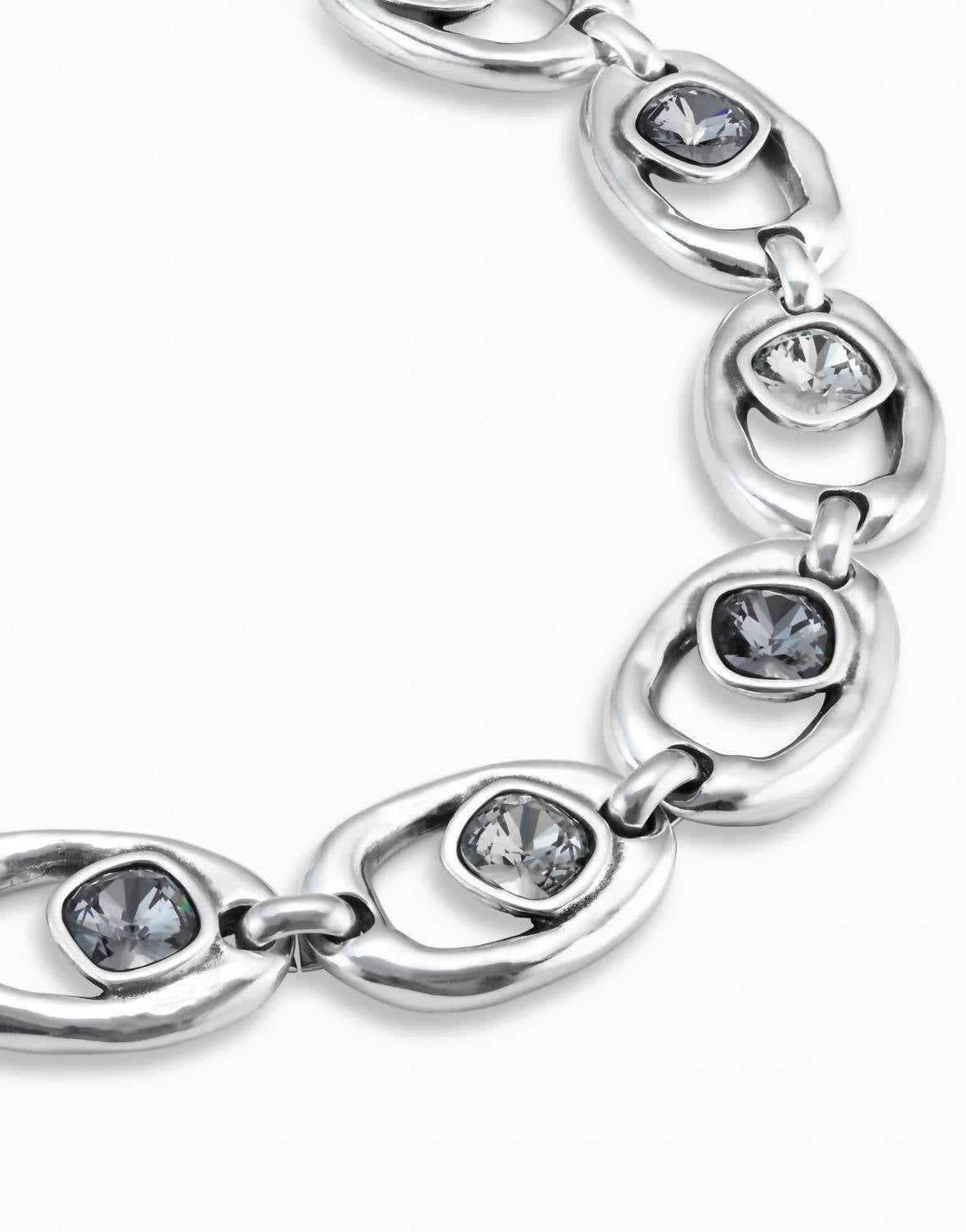 Unode50 - Short Oval Link Chain Necklace With Crystal
