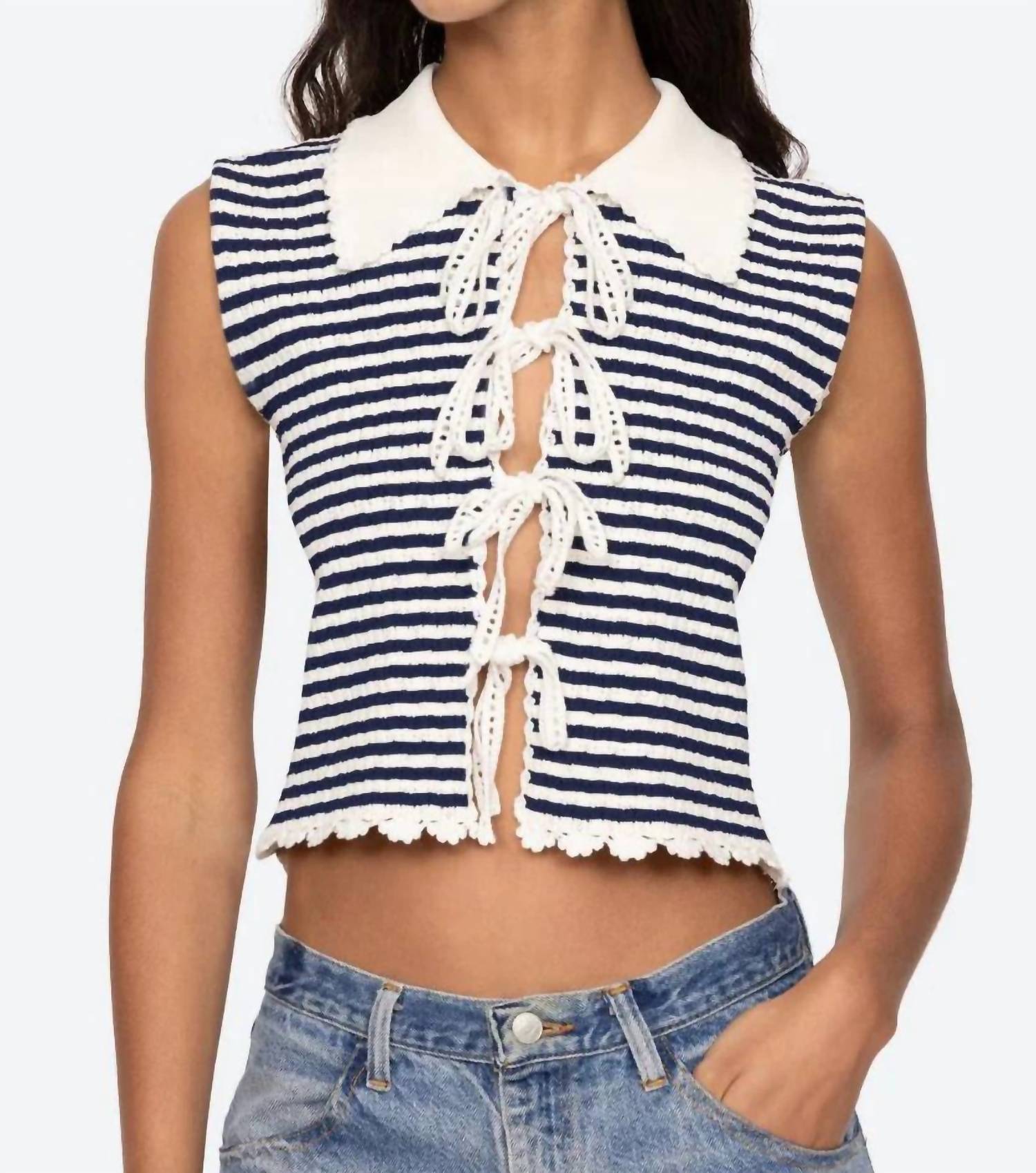 Sea - Addy Striped Knit Vest