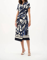 Joseph Ribkoff - Abstract Wrap Shirt Dress