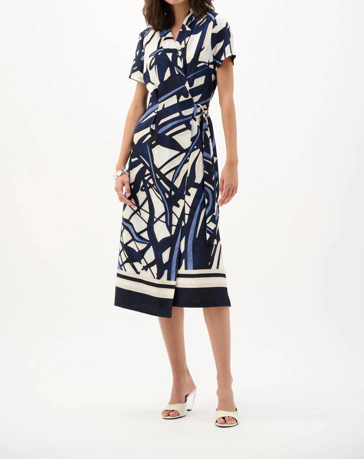 Joseph Ribkoff - Abstract Wrap Shirt Dress
