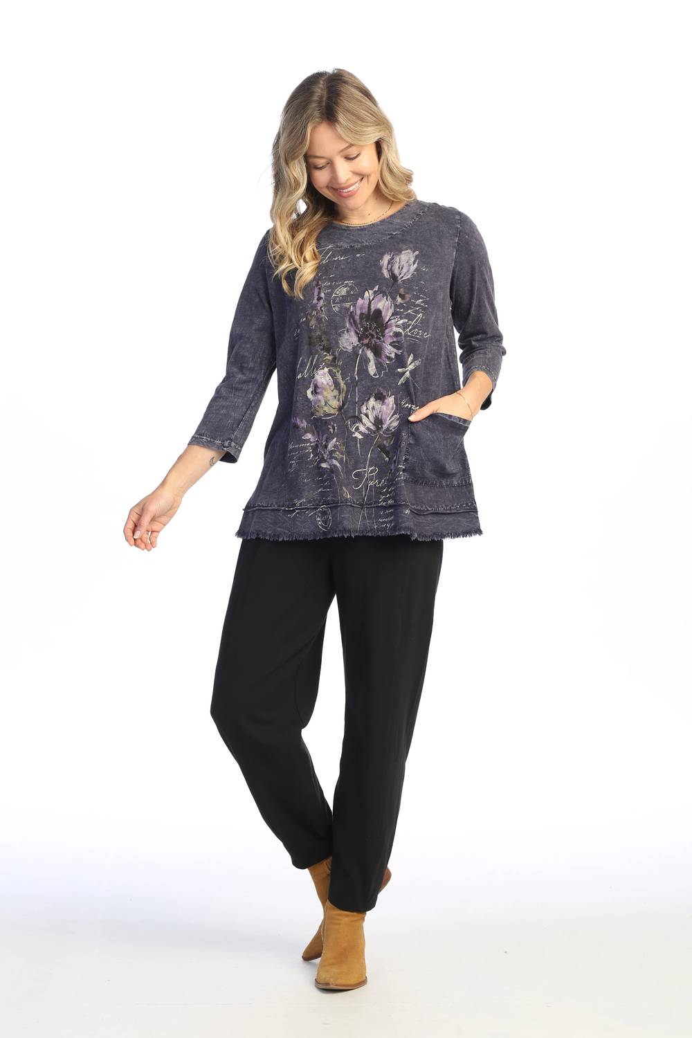 Jess & Jane - Ballet Mineral Washed Cotton Pocket Top