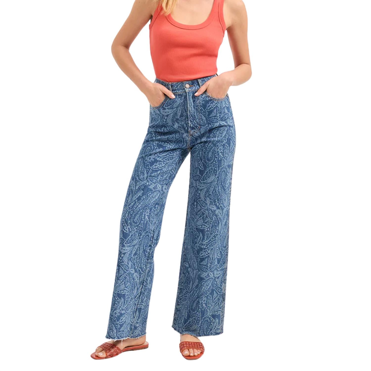 Veronica Beard - Taylor Paisley Printed Wide-leg Jeans