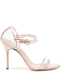 Manolo Blahnik - Women's Leather Transparent Panel Sandals