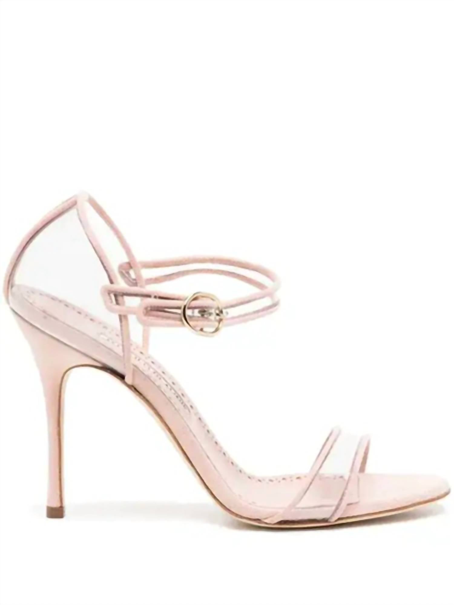 Manolo Blahnik - Women's Leather Transparent Panel Sandals