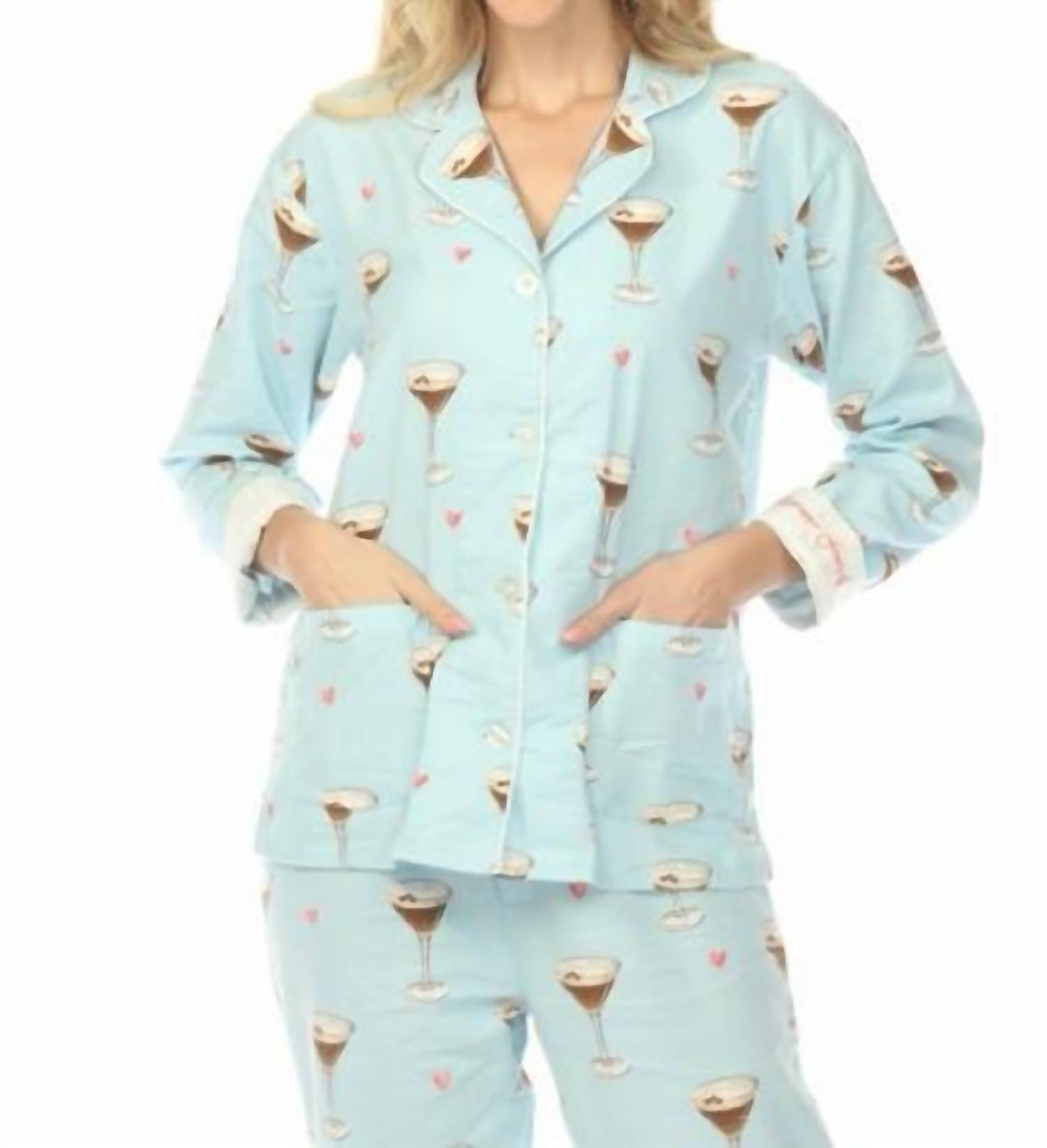 Pj Salvage - Espresso Martini Flannel Pajama Set