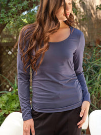 Threads 4 Thought - Lucia Luxe Jersey Ruched Long Sleeve Tee