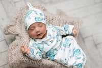 Adorable Sweetness - Infant Baby Gown And Hat Set