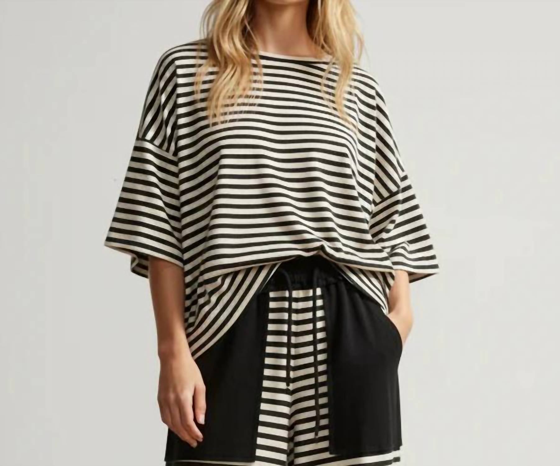 Sewn And Seen - Striped Knit Lounge Set